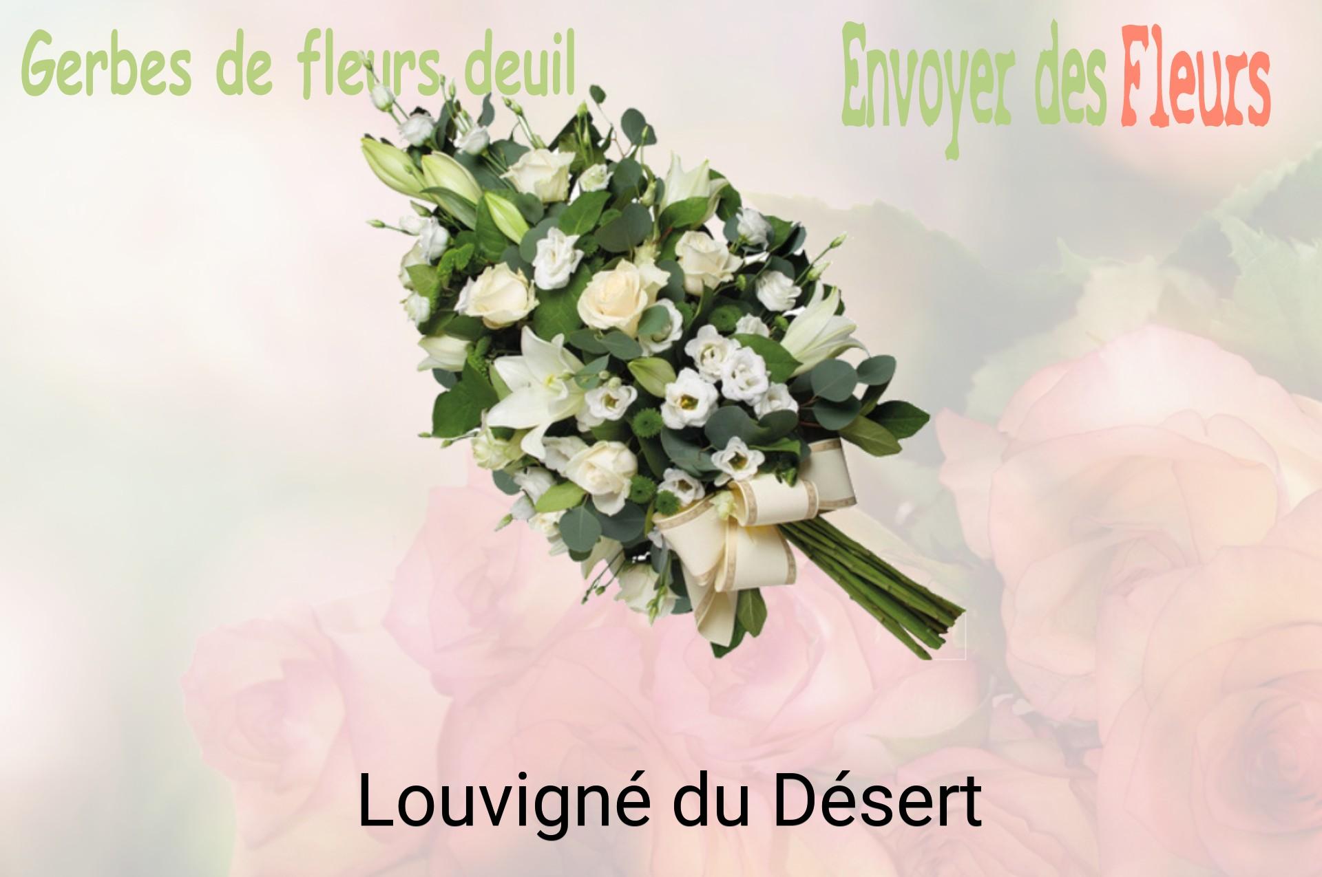 Gerbe de fleurs de deuil livrée à Louvigné-du-Désert